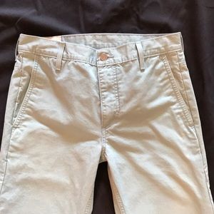 Sea foam green straight, slim fit jeans. 31 x 32